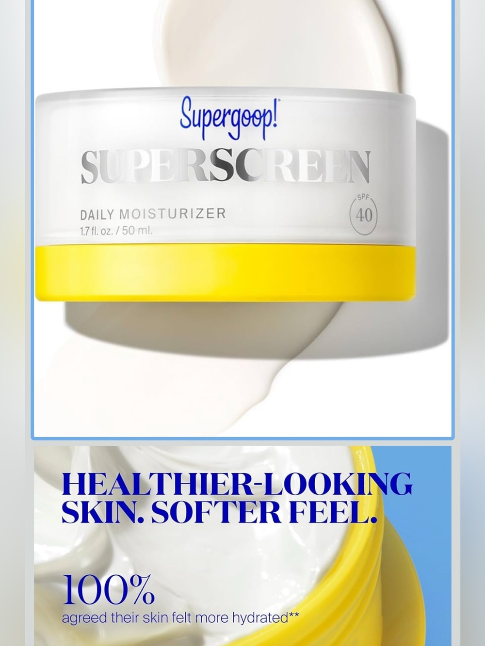 Supergoop! superscreen daily hydrating cream spf 40